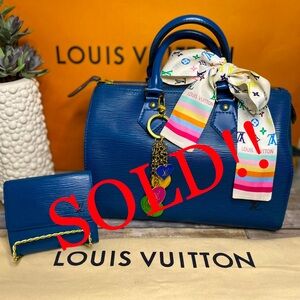 Louis Vuitton EPI Speedy 25 💙BUNDLE‼️💙